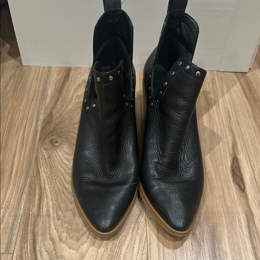 Rebecca Minkoff Black Leather Women's Ankle Boots